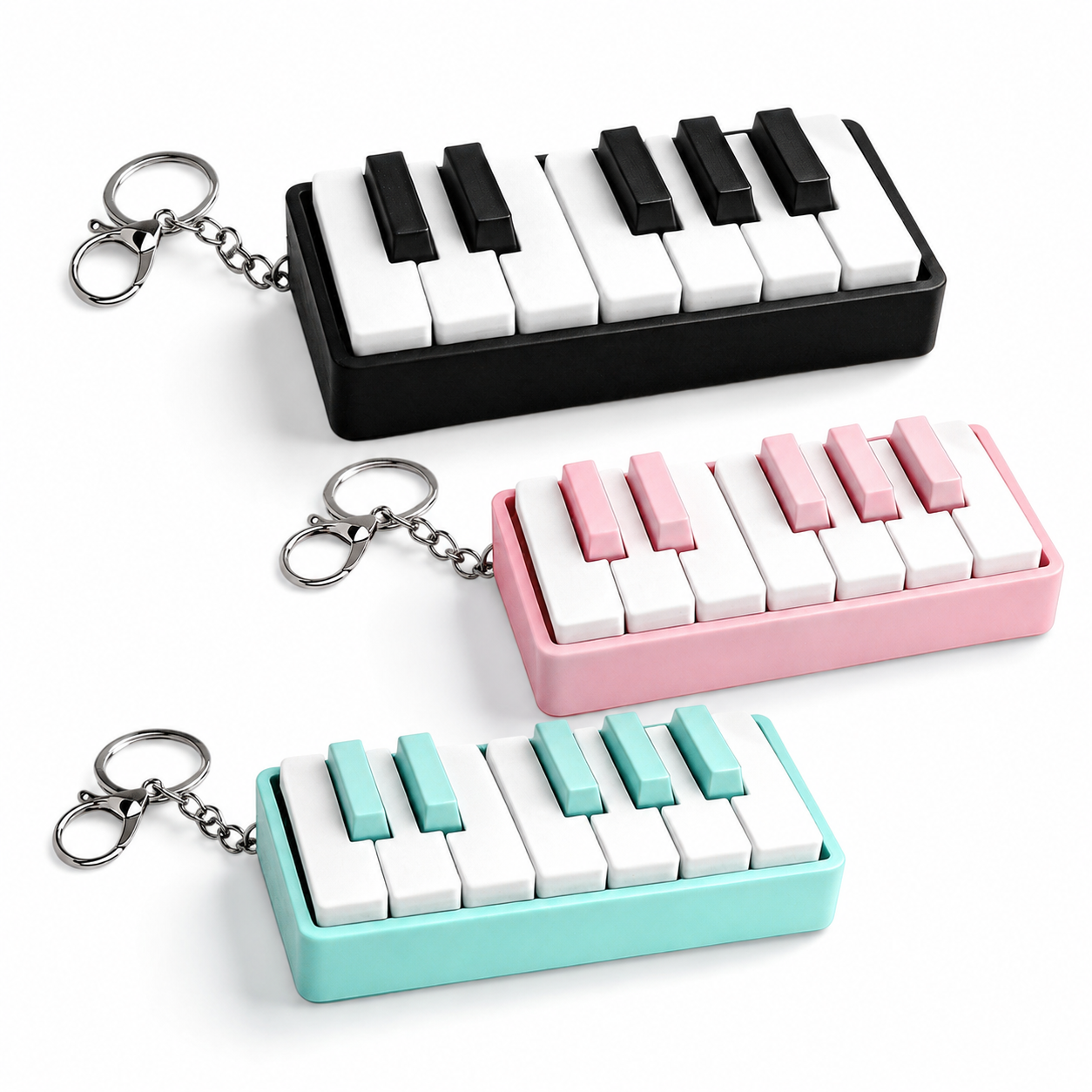 3D Printed Piano Keychain – Clicky Fidget Keychain for Stress Relief & Desk Fun