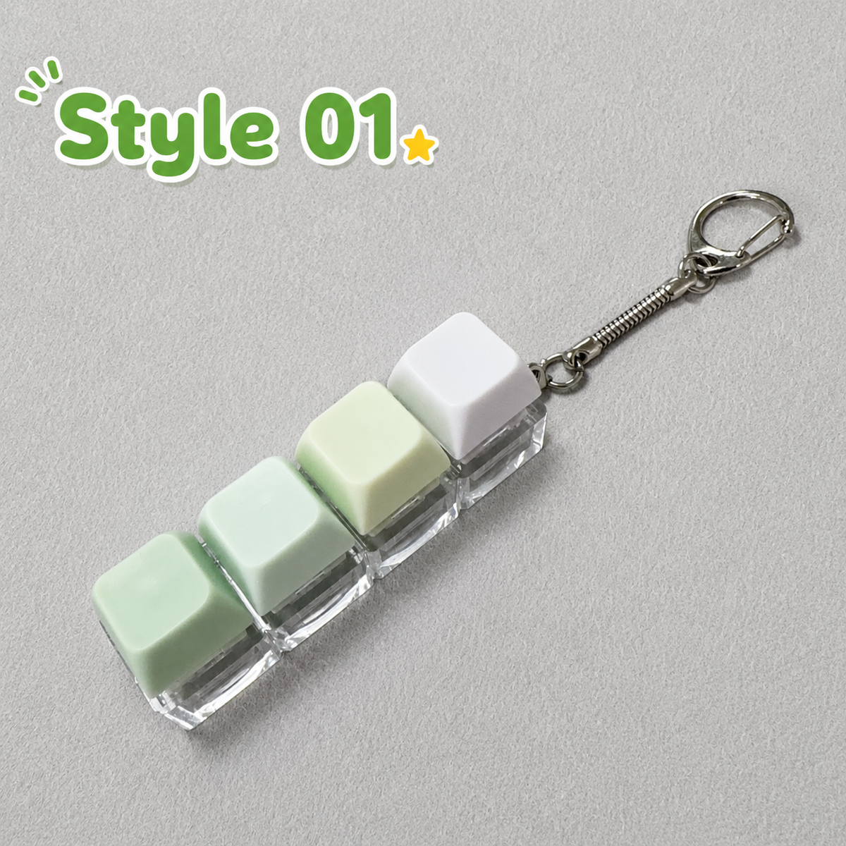 Pastel Colors Finger Press Button Cube Squishy Keyboard Keychain Stress Relief Toy