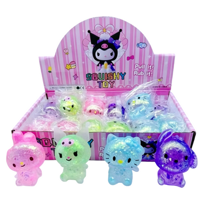 Glitter Cartoon Squishy Slow Rising Stress Relief Squeeze Toy