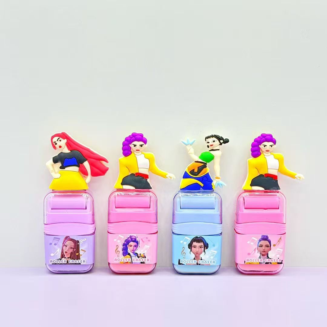 K-POP Demon Hunters Labubu Cartoon Rolling Eraser Students Stationery School & Office Supplies