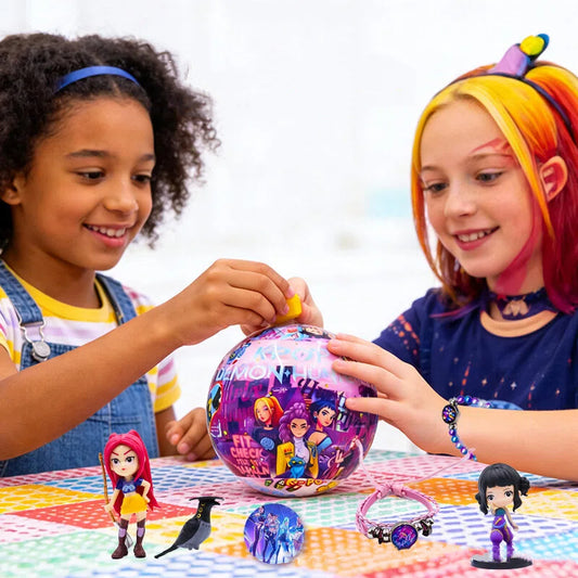 Demon Girl Squad Cartoon Blind Box Gashapon Toy Set Mini Figurine Bracelet Collectibles