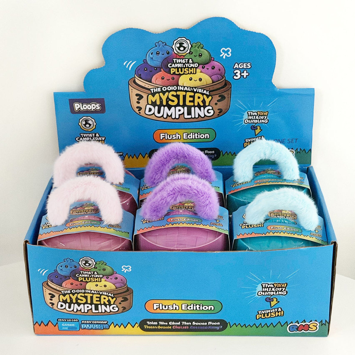 Mystery Dumpling Steamed Bun Plush Bun Blind Boxes – Everyday & Christmas, 12-Pack