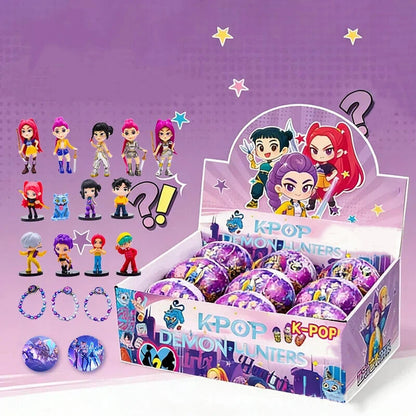 Demon Girl Squad Cartoon Blind Box Gashapon Toy Set Mini Figurine Bracelet Collectibles