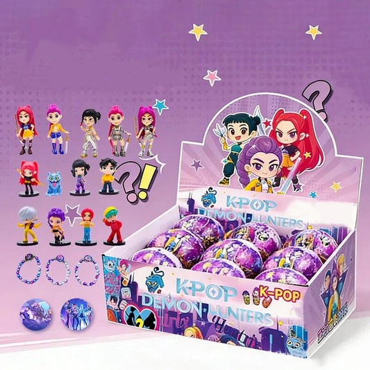 Demon Girl Squad Cartoon Blind Box Gashapon Toy Set Mini Figurine Bracelet Collectibles