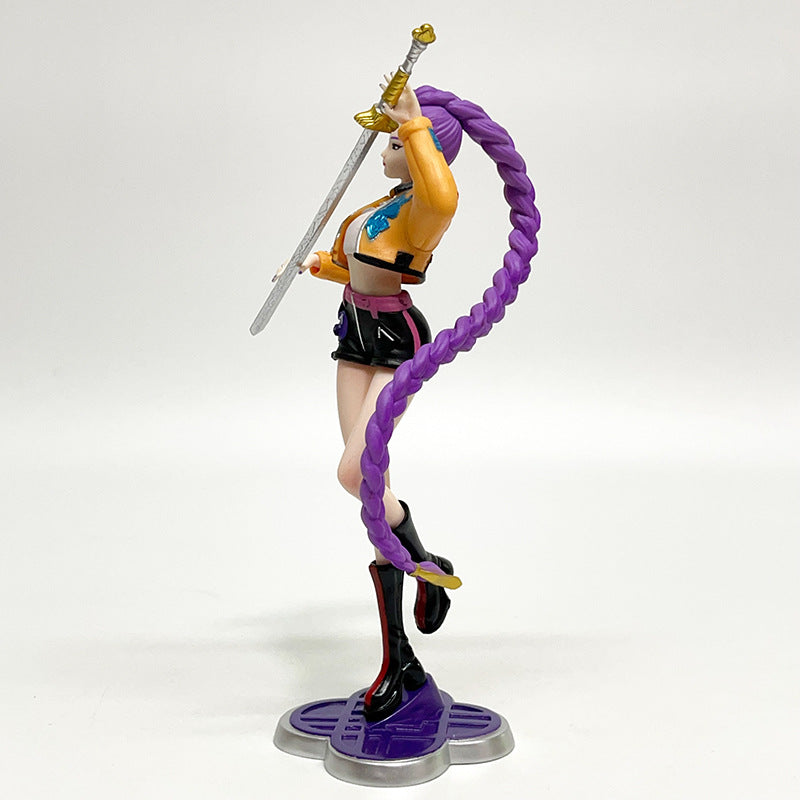 Demon Hunter Rumi Zoey Action Figure K-POP Inspired Desk Display Collectible (Blister Pack)