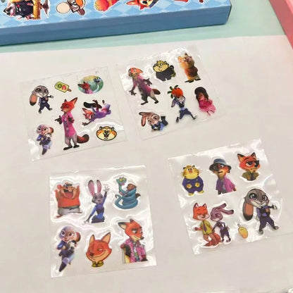 Zoo Nick Judy Cartoon Stickers Box Set Creative Kids Stickers Journals DIY Crafts
