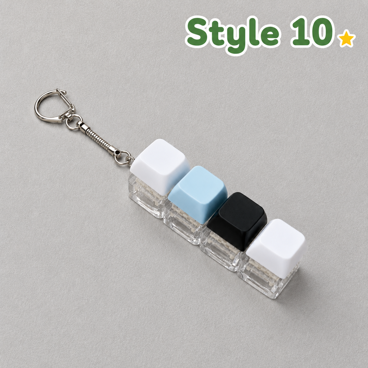 Pastel Colors Finger Press Button Cube Squishy Keyboard Keychain Stress Relief Toy