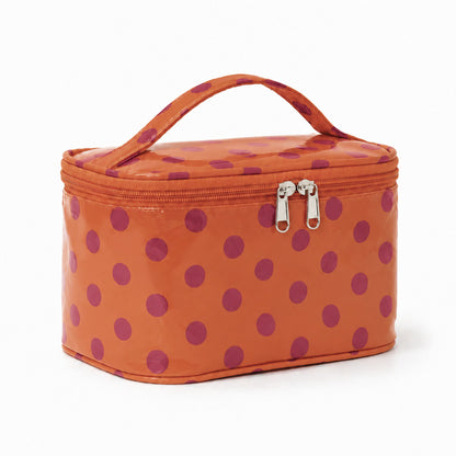 PVC Polka Dot Waterproof Clear Cosmetic Bag Makeup Travel Toiletry Organizer Carry Pouch