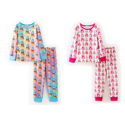 Girls Fall Cartoon Cute Pajamas Set
