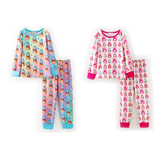 Girls Fall Cartoon Cute Pajamas Set