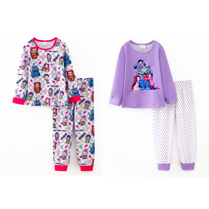 Girls Fall Winter Kpop Demon Hunter Pajamas Set