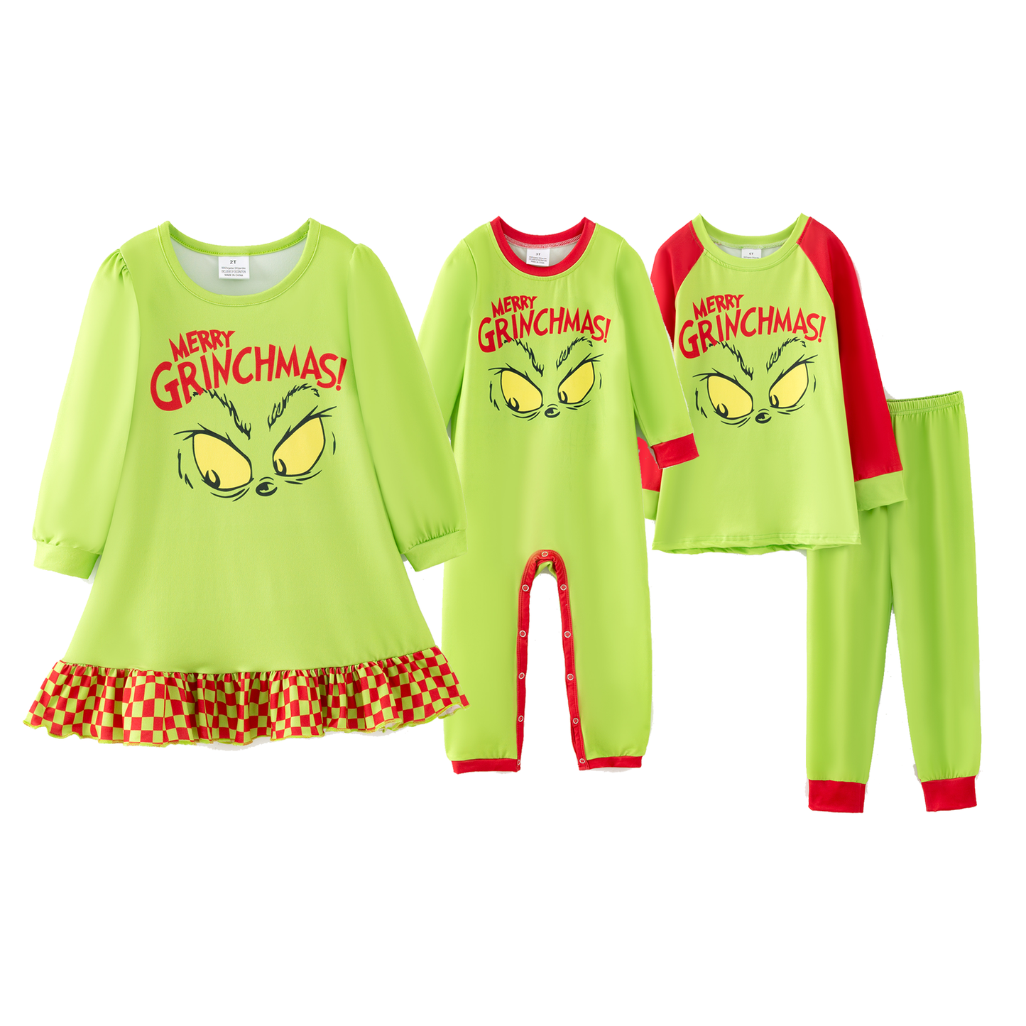 Kids Christmas Ginch Print Sleepwear Pajamas Collection