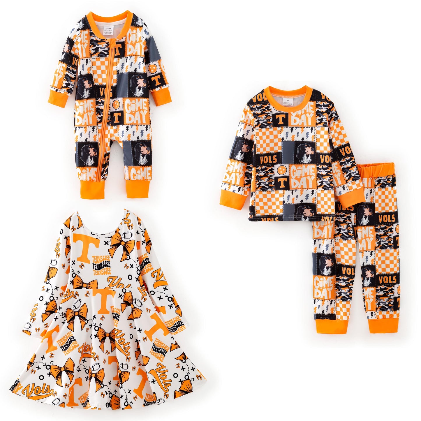 Kids Tennessee GAME DAY Print Pajamas Collection