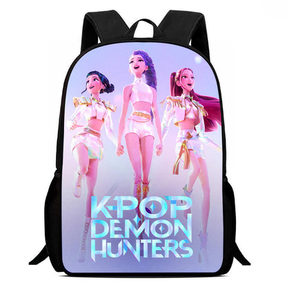 K-pop Demon Hunters Trendy Print Large Backpack Back To School Bag