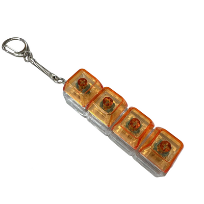 Transparent Click Button Fidget Keychain Stress Relief Multiple Colors