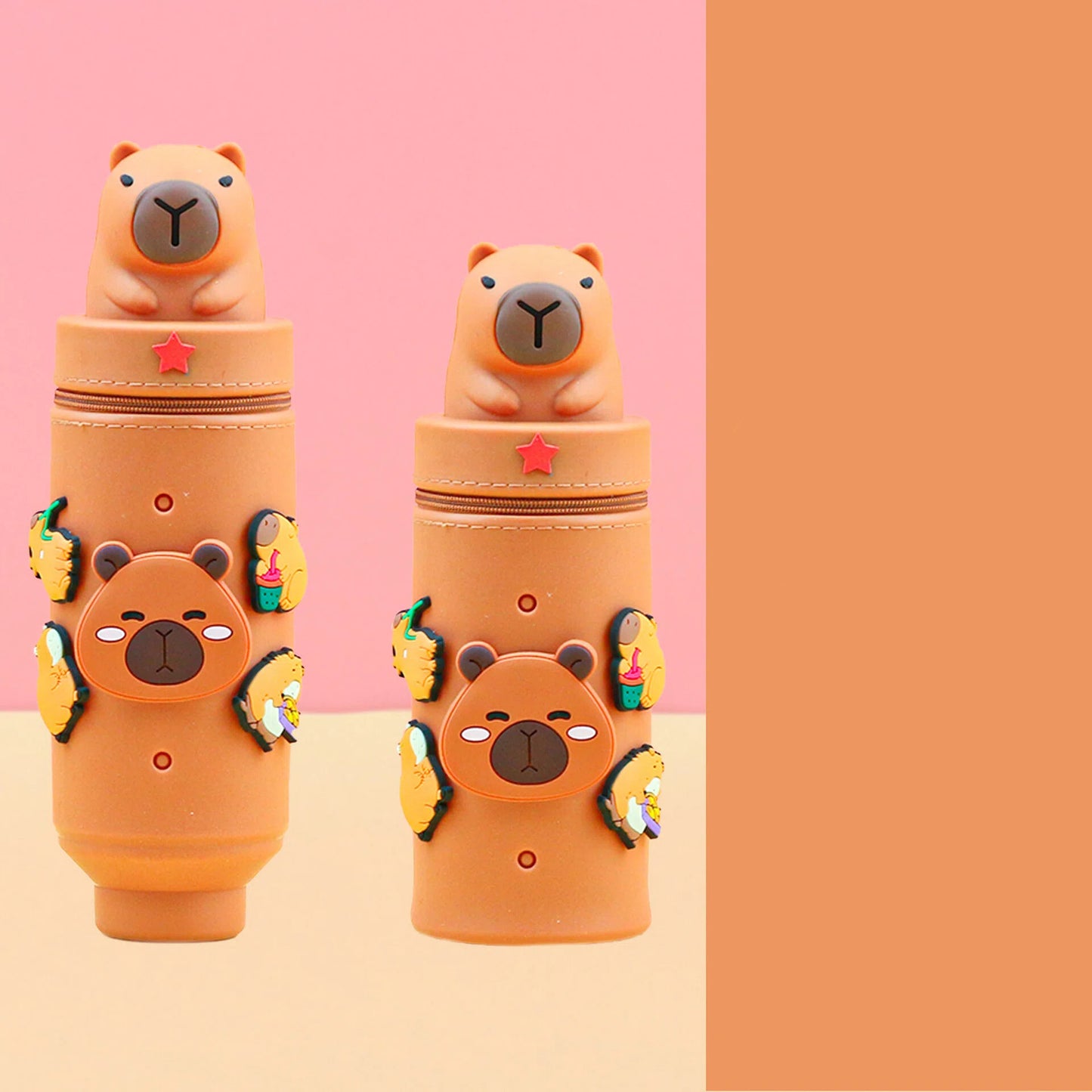 Cartoon Character Silicone Pencil Case & Desk Organizer for Kids and Students