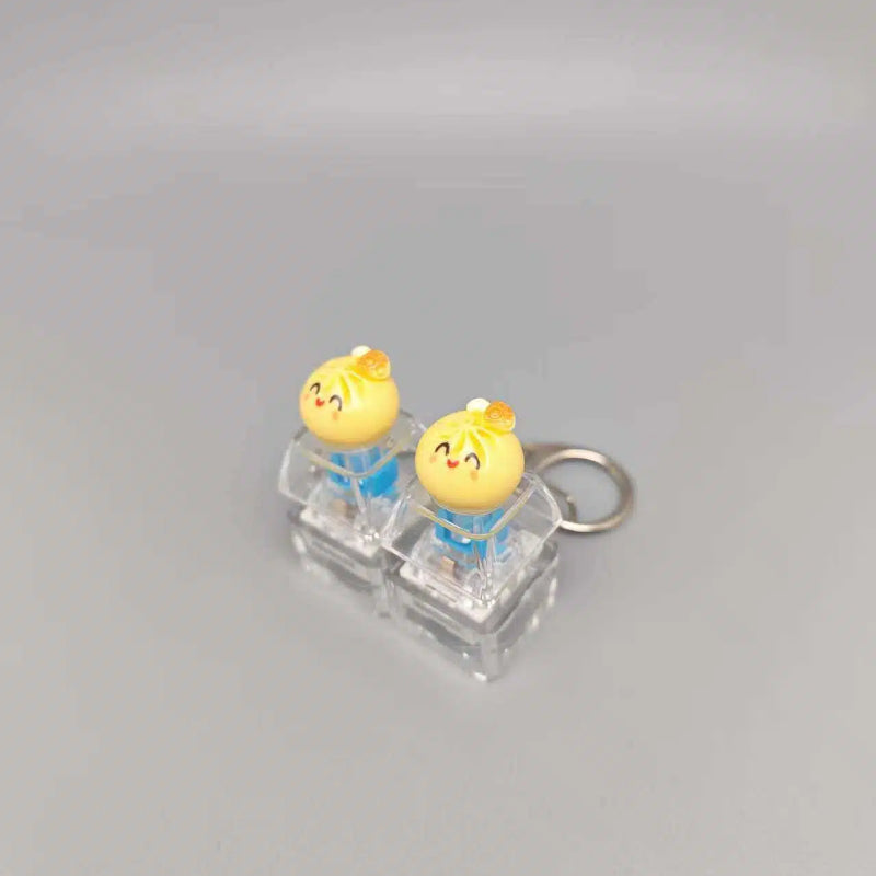 Mini Dumpling Fidget Charm Keychain Pop Fun Stress Sensory Toy Relief Accessory