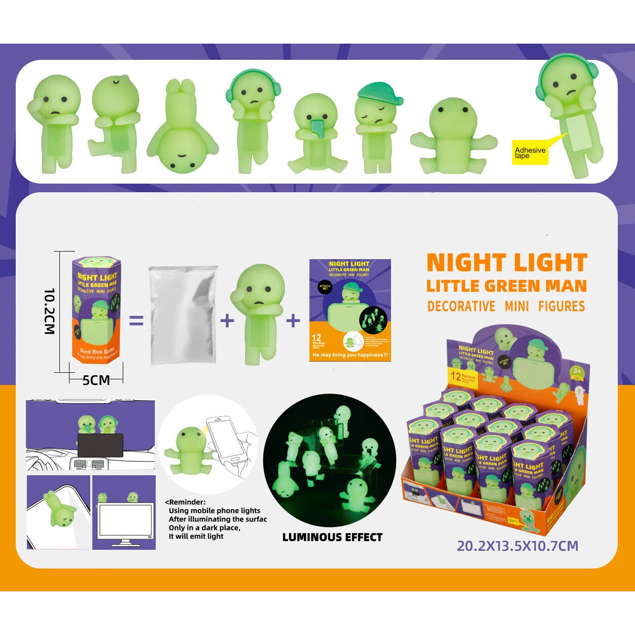 Cartoon Screen Buddy Blind Box Display Figure Set (12pcs/Box)
