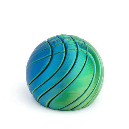 3D Printed Transforming Fidget Ball – Spiral Sensory Desk Toy & Puzzle Stress Relief Gift