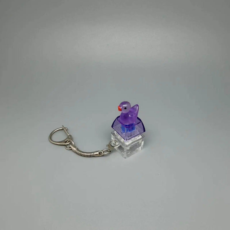 Cute Duck Fidget Clicker Keychain Keyboard Stress Relief Bag Charm