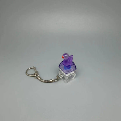 Cute Duck Fidget Clicker Keychain Keyboard Stress Relief Bag Charm