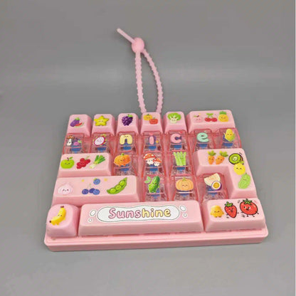 Fidget Decompression Keyboard Stress Relief Toy Colorful Keycap Sensory Charm