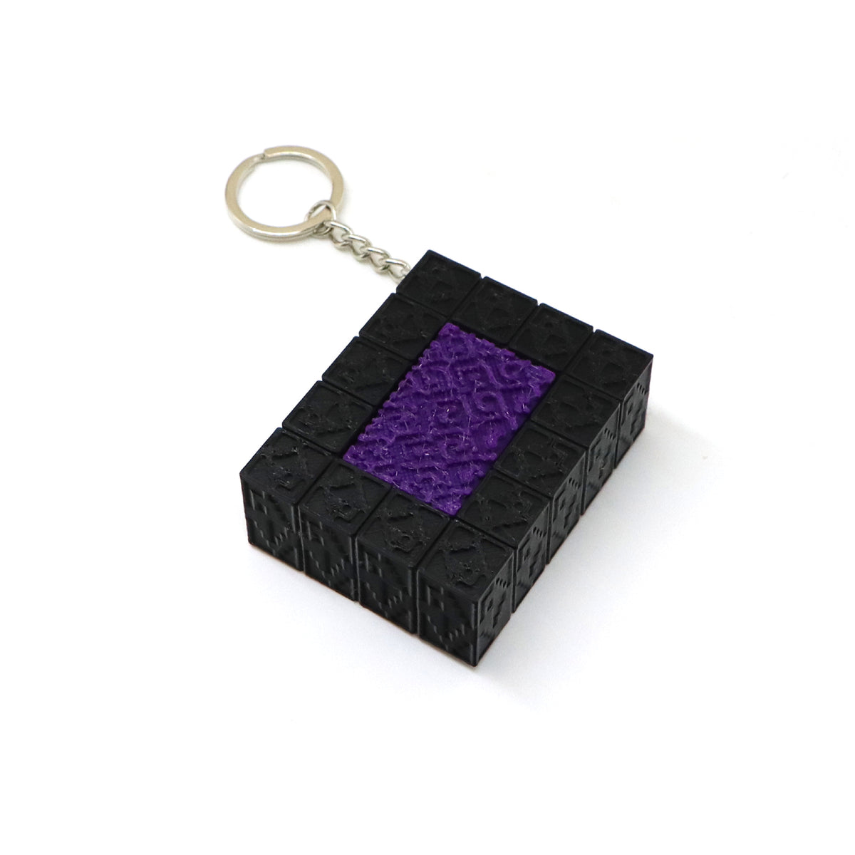 3D Printed Pixel Block Fidget Clicker Keychain – Mechanical Keyboard Feel Push Button Toy & Bag Charm