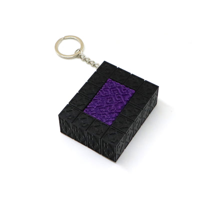 3D Printed Pixel Block Fidget Clicker Keychain – Mechanical Keyboard Feel Push Button Toy & Bag Charm