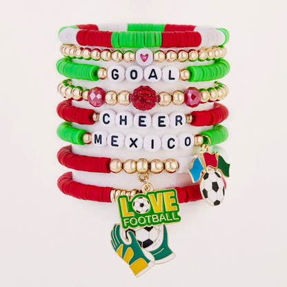 World Cup 2026 Country-Themed Bracelet Set Soccer Fan Jewelry Gift