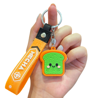 Food & Dessert Butter, Cheese & Bao Bun Keychains Silicone Bag Charms & Accessories