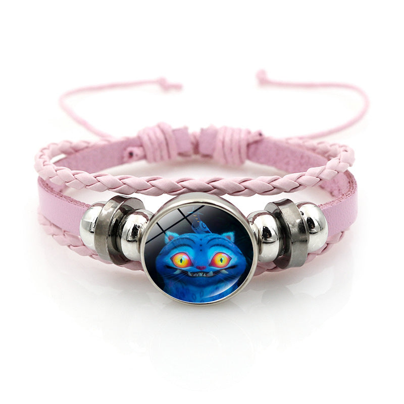 K-POP Demon Hunters & Gaza Boy Group Bracelet Adjustable Braided Leather Fan Jewelry Available in 3 Colors