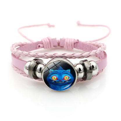 K-POP Demon Hunters & Gaza Boy Group Bracelet Adjustable Braided Leather Fan Jewelry Available in 3 Colors
