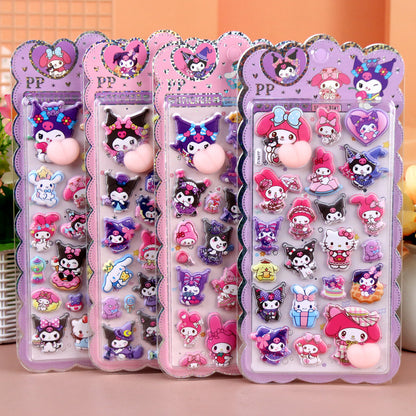 3D Puffy Kids Cartoon Layered DIY Anime Movie Merchandise Stickers