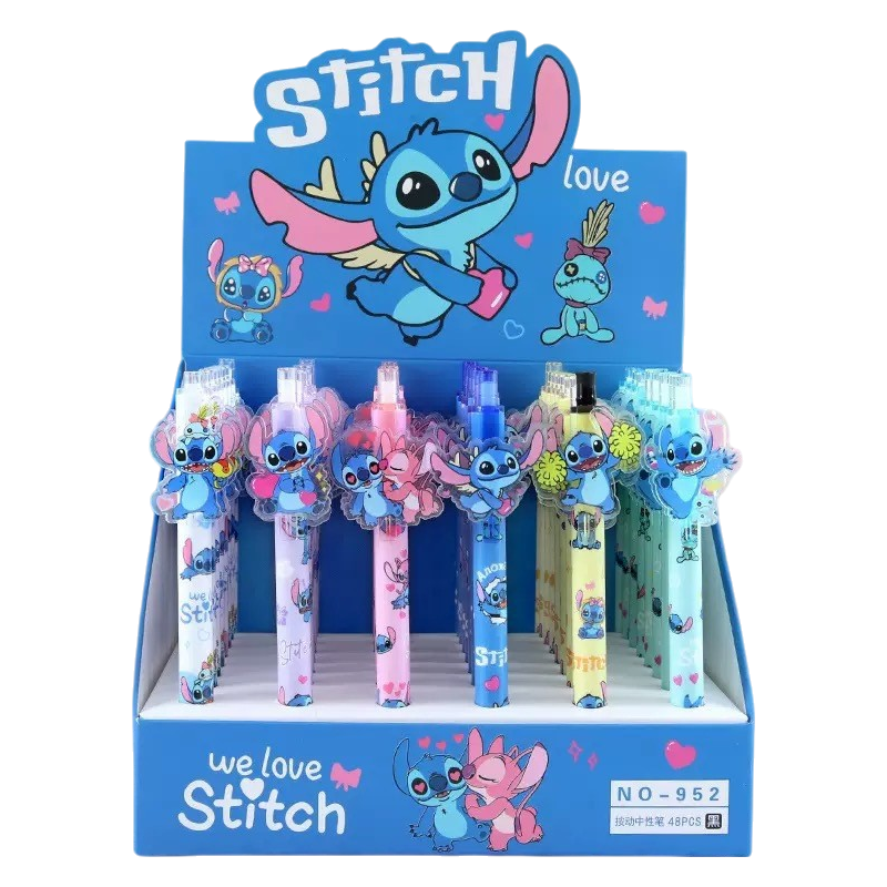 Cartoon Insert Click Gel Pens – Assorted Themes, Smooth Writing | Box of 48