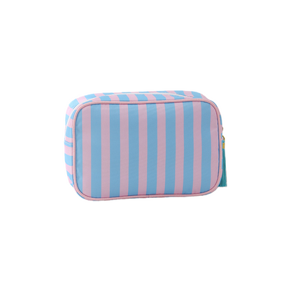 Striped Cosmetic Bag – Simple & Fresh Travel Makeup and Toiletry Pouch