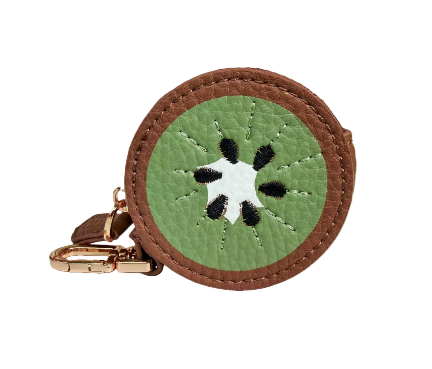 PU Leather Fruit-Shaped Mini Coin Pouch – Zipper Wallet Bag Charm