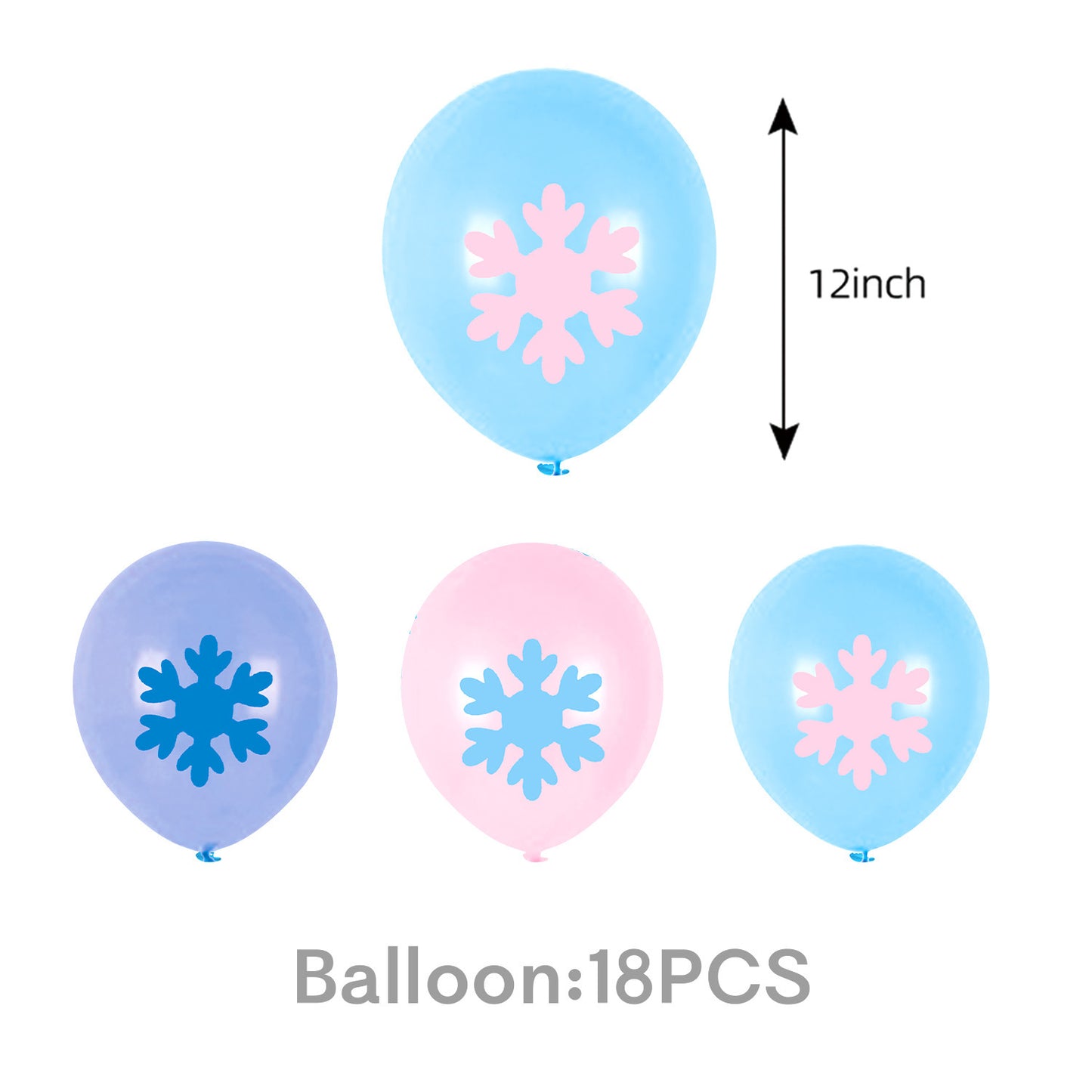 Frozen Winter Wonderland Kids Birthday Party Decorations Snowflake Balloon Garland, Banner & Party Supplies