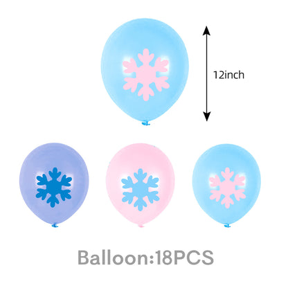 Frozen Winter Wonderland Kids Birthday Party Decorations Snowflake Balloon Garland, Banner & Party Supplies