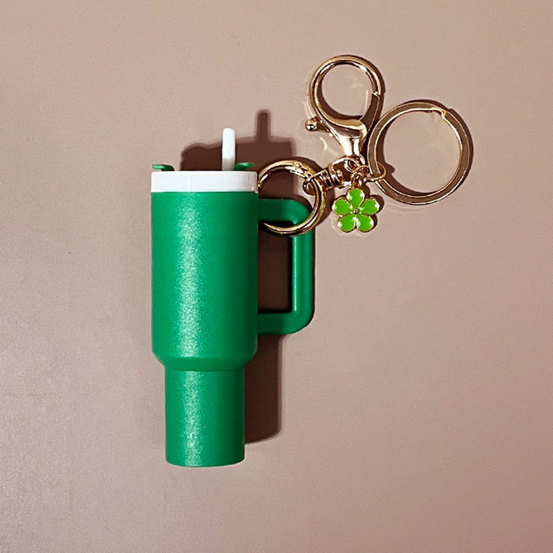 Mini Tumbler Bag Charm Keychain – Colorful Plastic Cup Charm Accessory