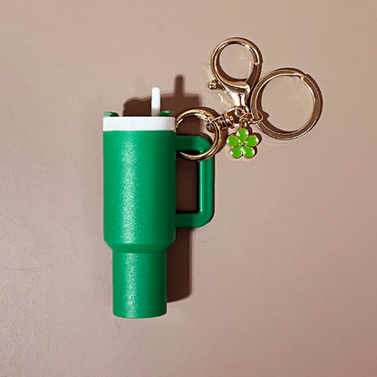 Mini Tumbler Bag Charm Keychain – Colorful Plastic Cup Charm Accessory