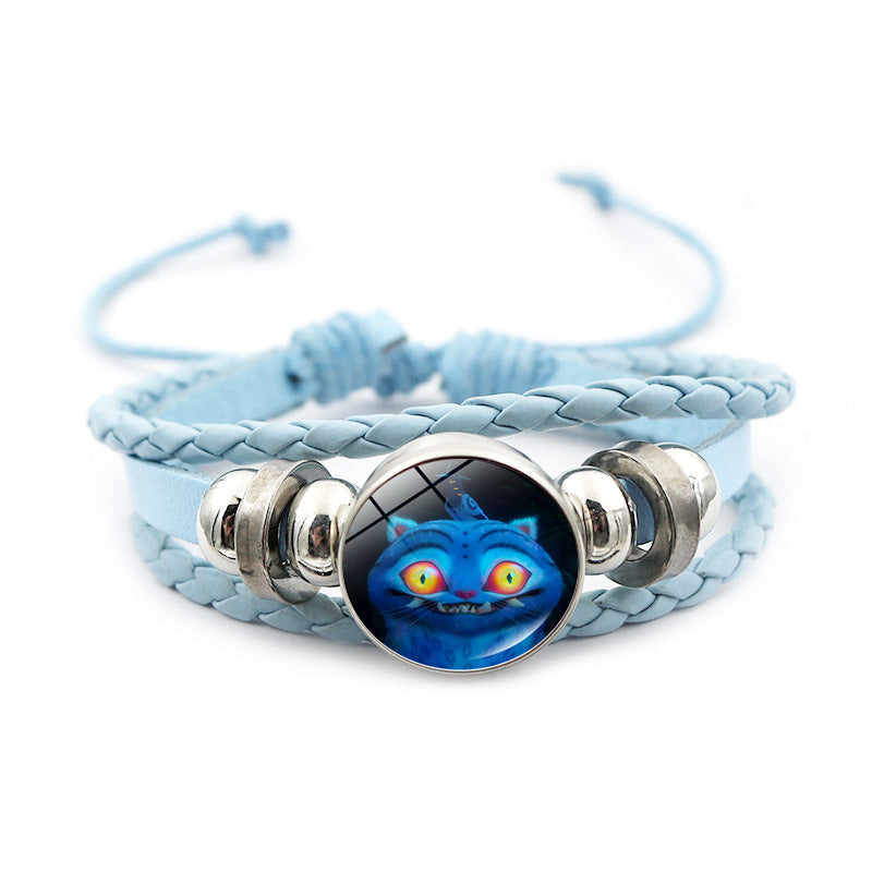 K-POP Demon Hunters & Gaza Boy Group Bracelet Adjustable Braided Leather Fan Jewelry Available in 3 Colors