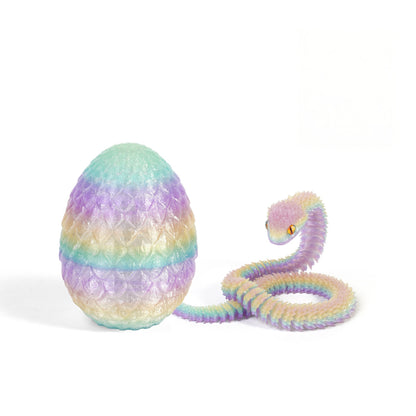 3D Printed Dragon Egg Fidget Toy with Articulated Dragon – Colorful Sensory Stress Relief Toy & Collectible Gift