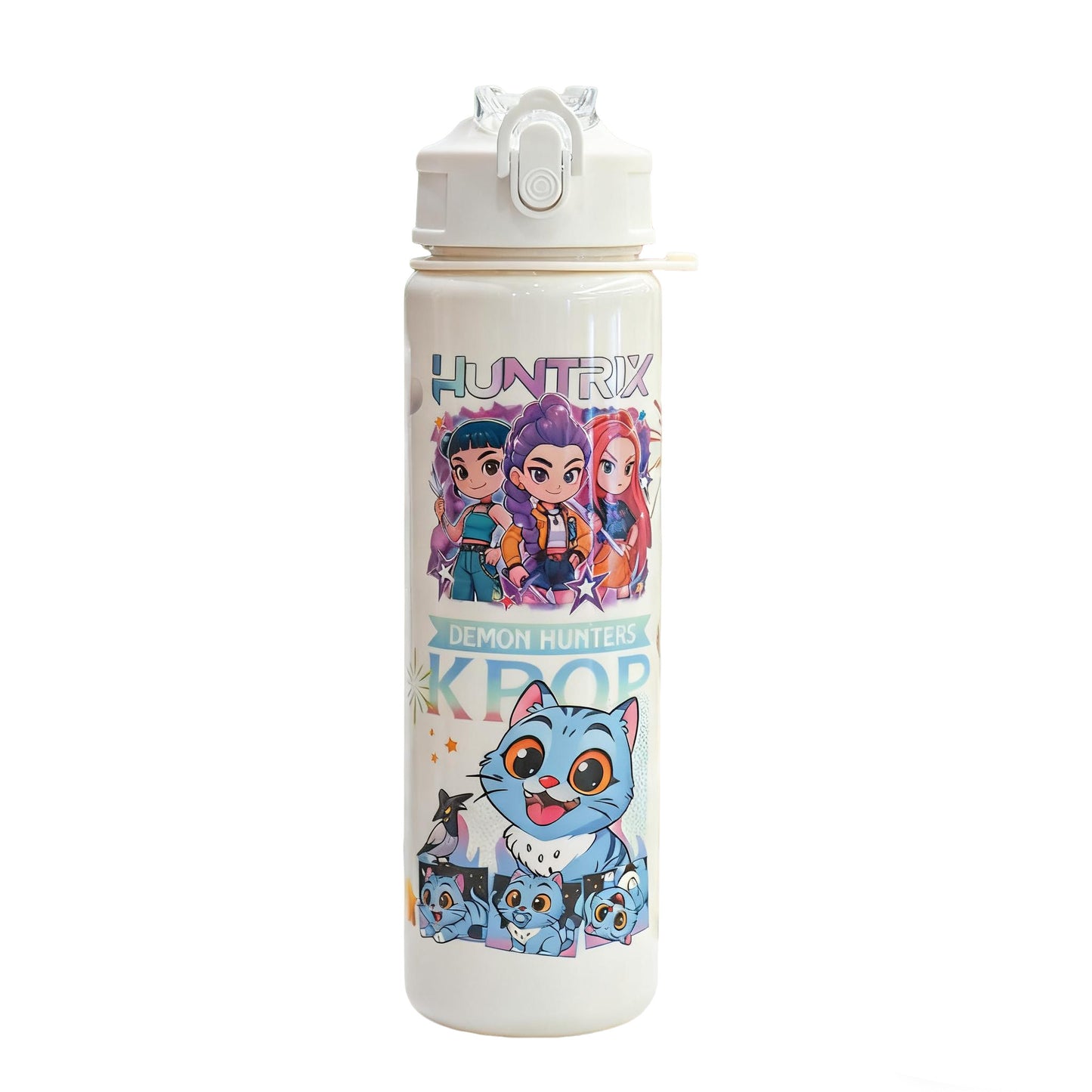 K-POP Demon Hunter Children’s Straw Water Cup Portable Plastic Drinking Bottle 24Oz