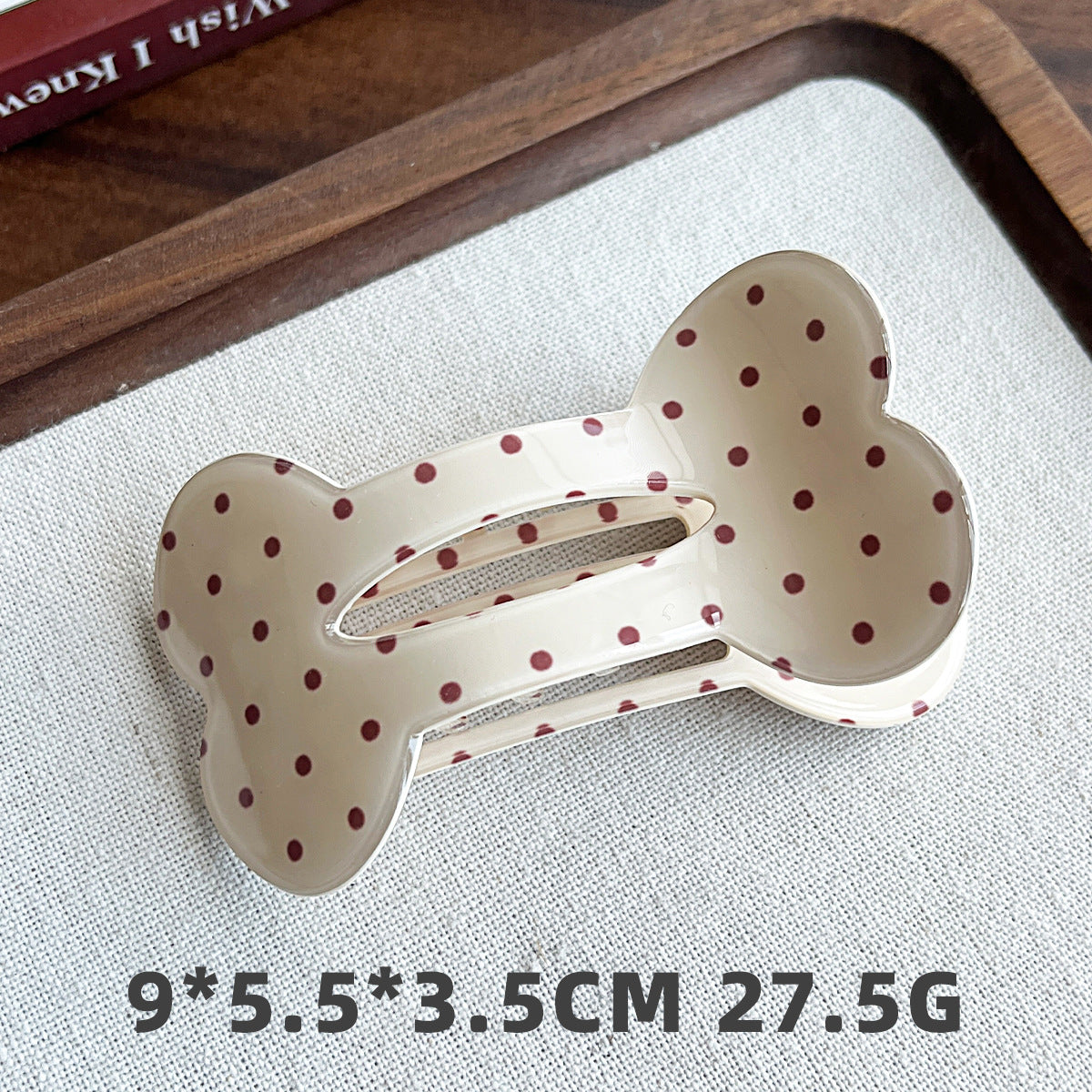 Bone-Shaped Acetate-Look Hair Claw Clip – Patterned Hair Clip