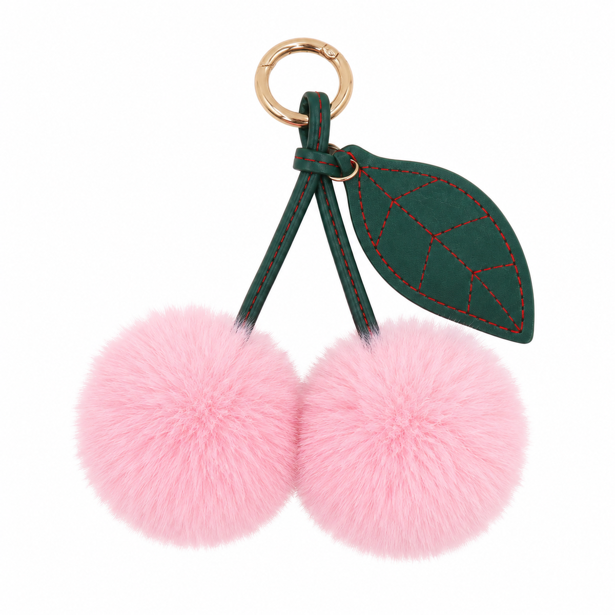 Cherry Plush Bag Pendant Lovely Keychain Cartoon Keyring Accessory