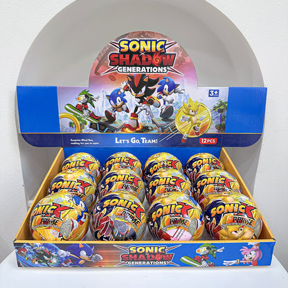Cartoon Blind Capsule Toy Box Set of 12, Surprise Collectible Figures & Keychains