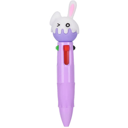 Mini 4-Color Click Pen – Creative Easter Bunny, Egg & Chick Design Journal Pen