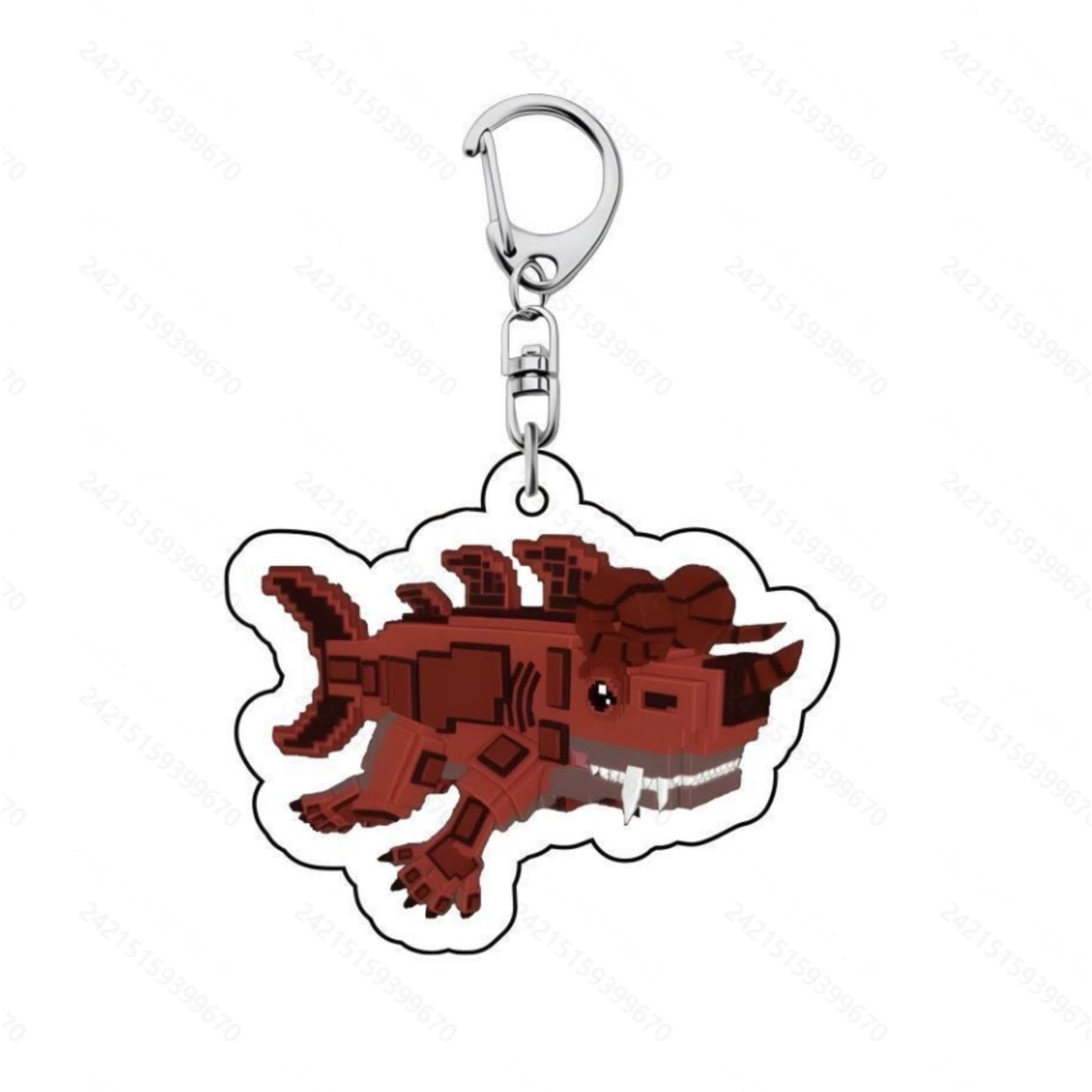 Pixel Style Funny Character Acrylic Keychain Cartoon Pendant Bag Charm