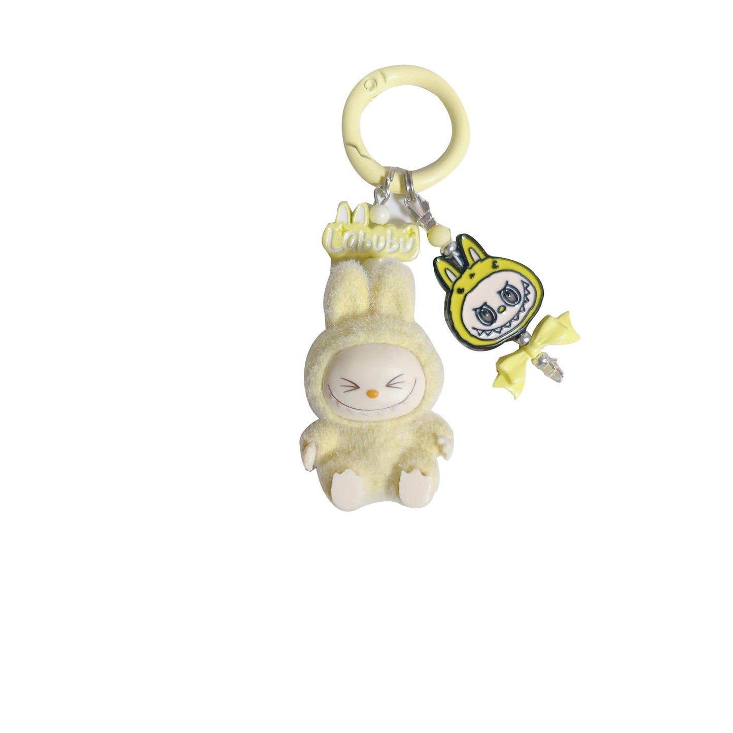 Labubu PVC Figure Keychain Trendy Collectible Phone Charm Handmade Car Accessory & Bag Pendant