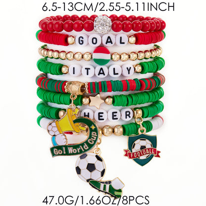 World Cup 2026 Country-Themed Bracelet Set Soccer Fan Jewelry Gift
